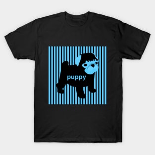 blue puppy,bulldog T-Shirt